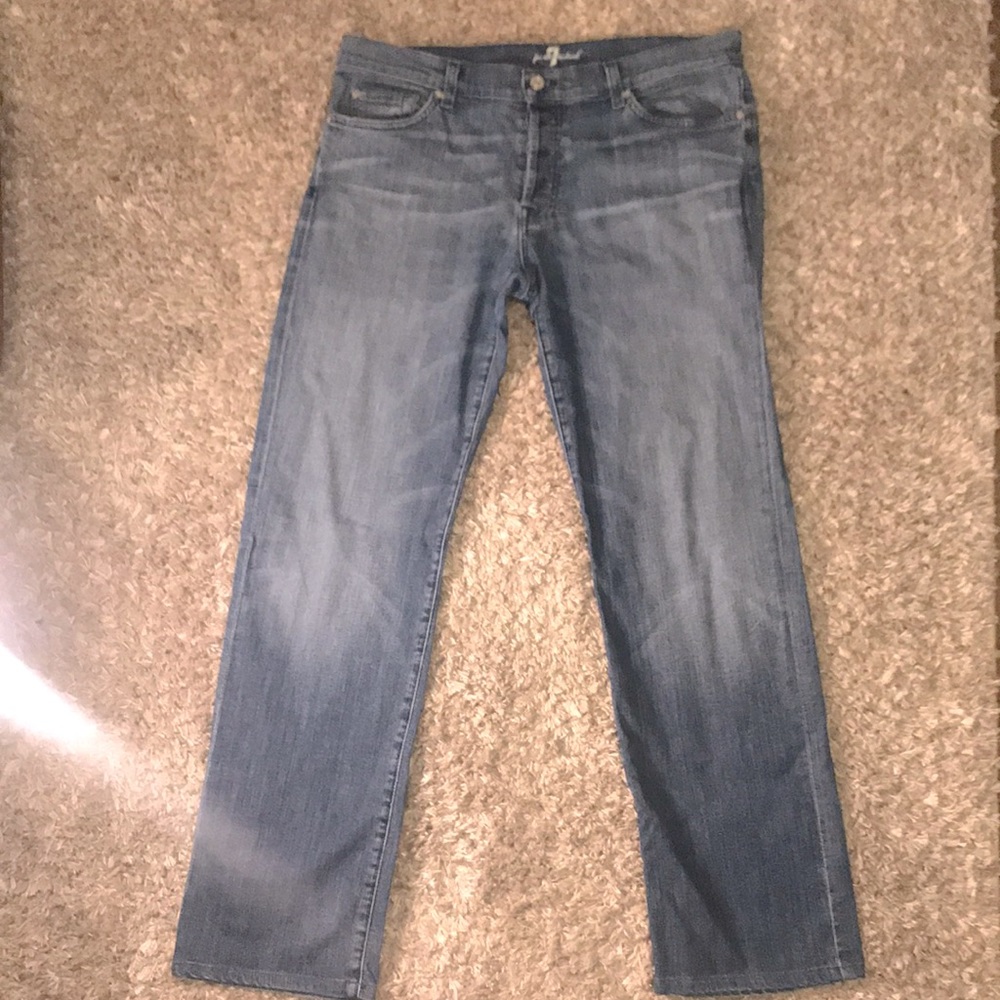 7 For All Mankind Button Fly Straight Men’s Jeans